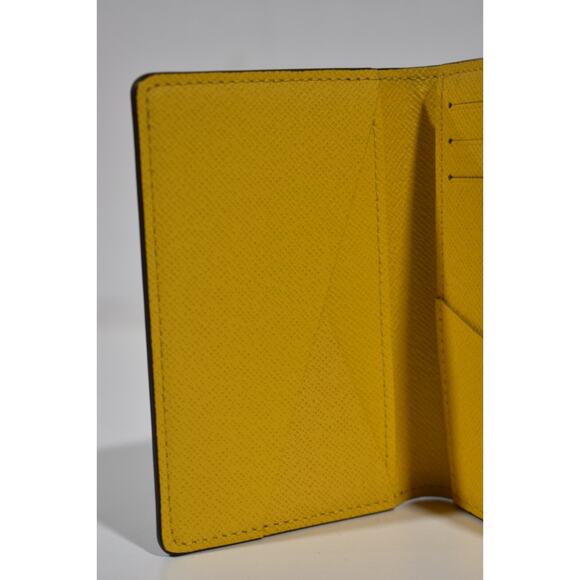 Louis Vuitton Monogram Eclipse Gaston Label Savan Yellow Pocket Organizer Wallet - Picture 9 of 9